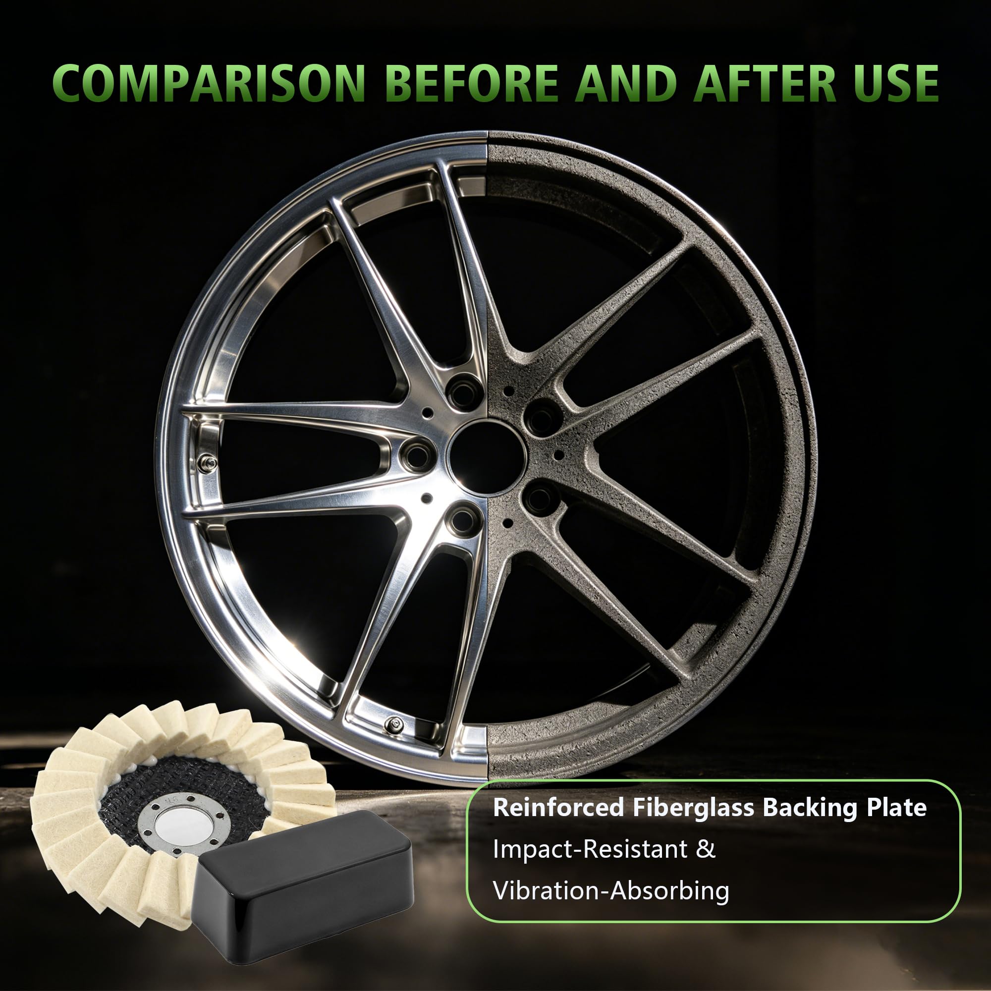 Wool Felt Polishing Kit - Metal & Wood Buffing Wheels -6