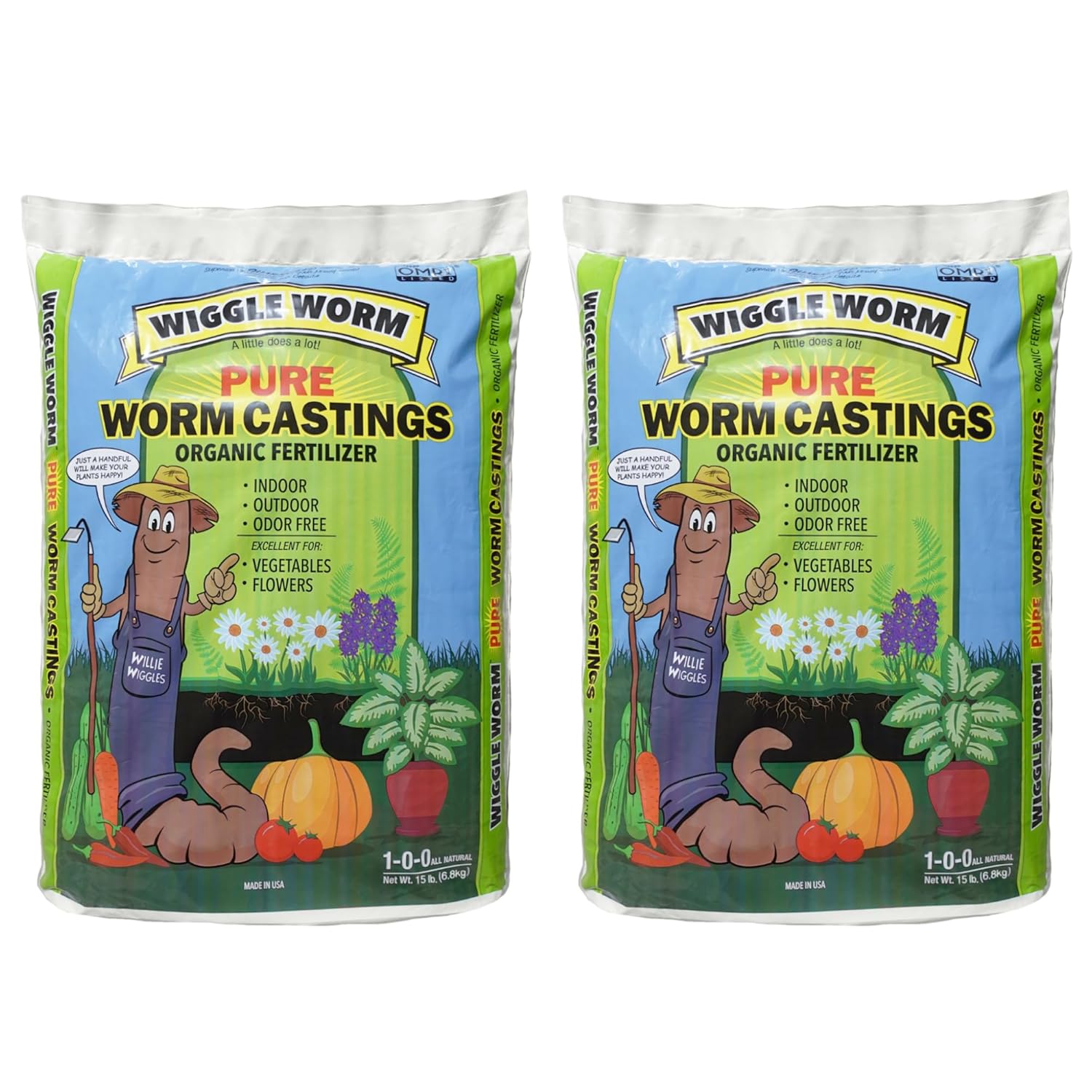 100% Pure Worm Castings Fertilizer, 15-lb (2 Pack) – Wiggle Worm