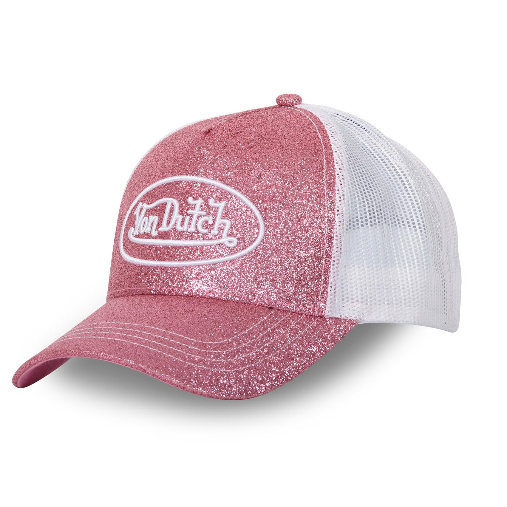 Von Dutch Glitter męska i damska czapka, czapka Trucker, regulowana i autentyczna