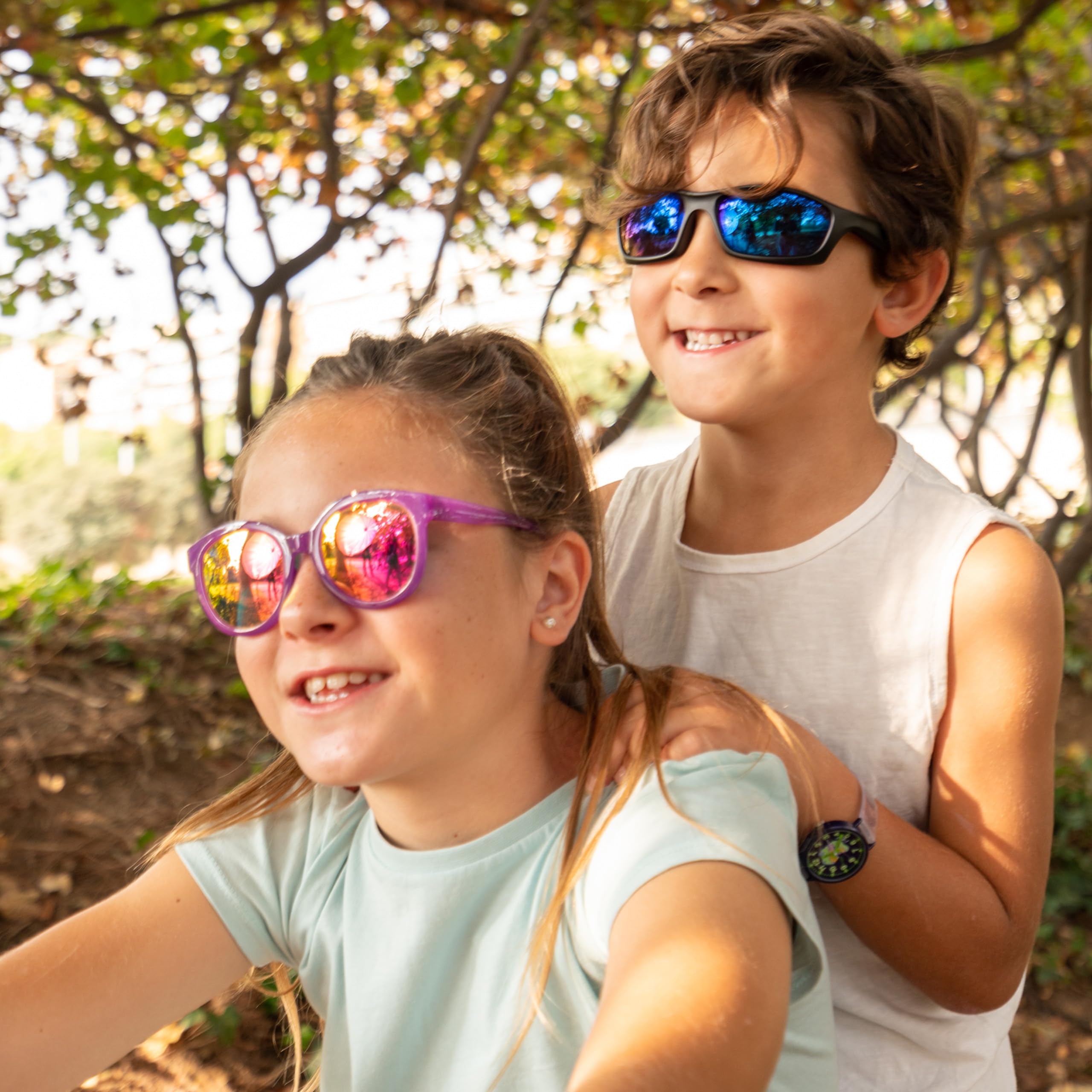 Kiddus Gafas de Sol Deportivas Polarizadas para Niños UV400 CAT3 Protección UVA UVB Sin BPA
