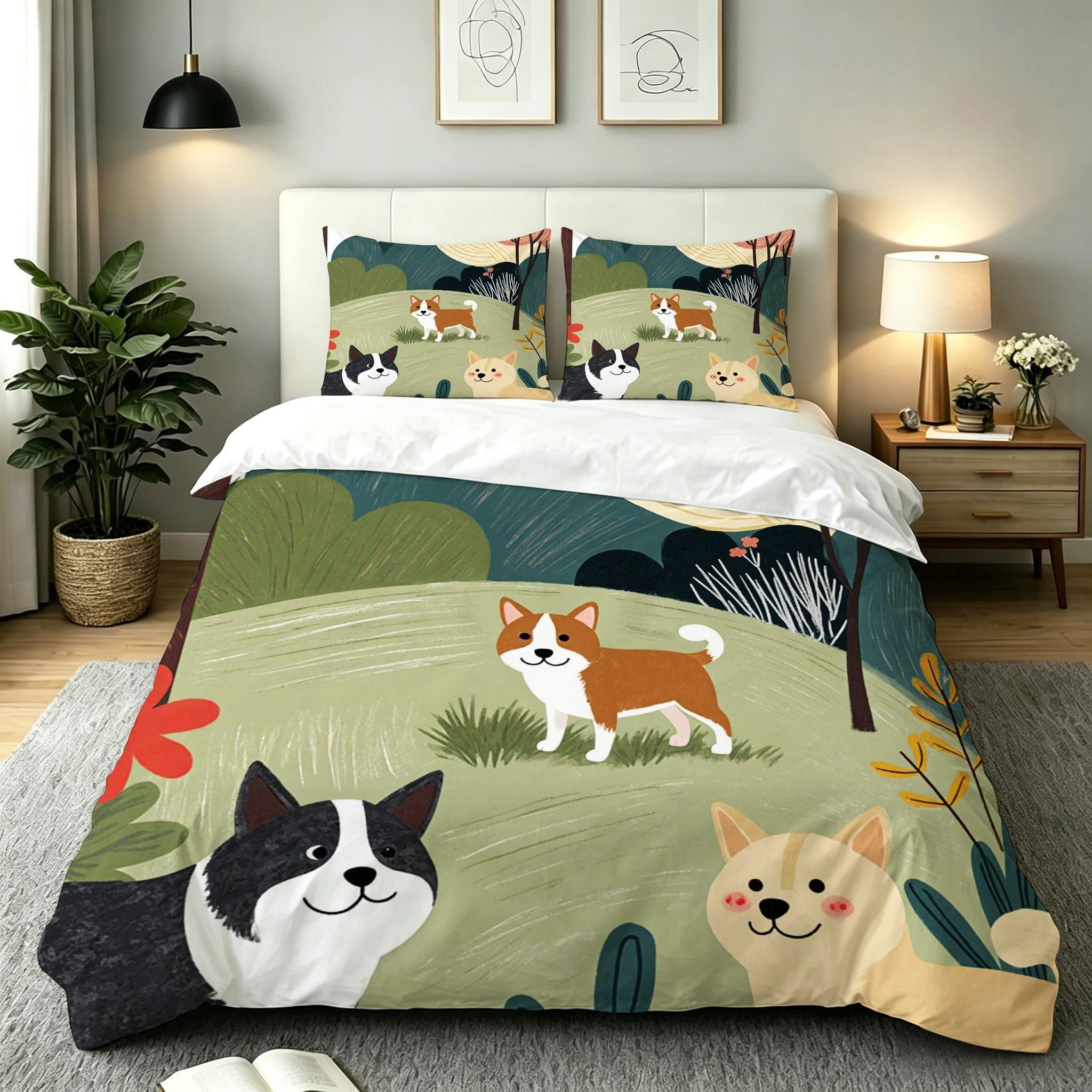 Parure de lit chien animé 160x200 pour transformer l'ambiance de votre chambre