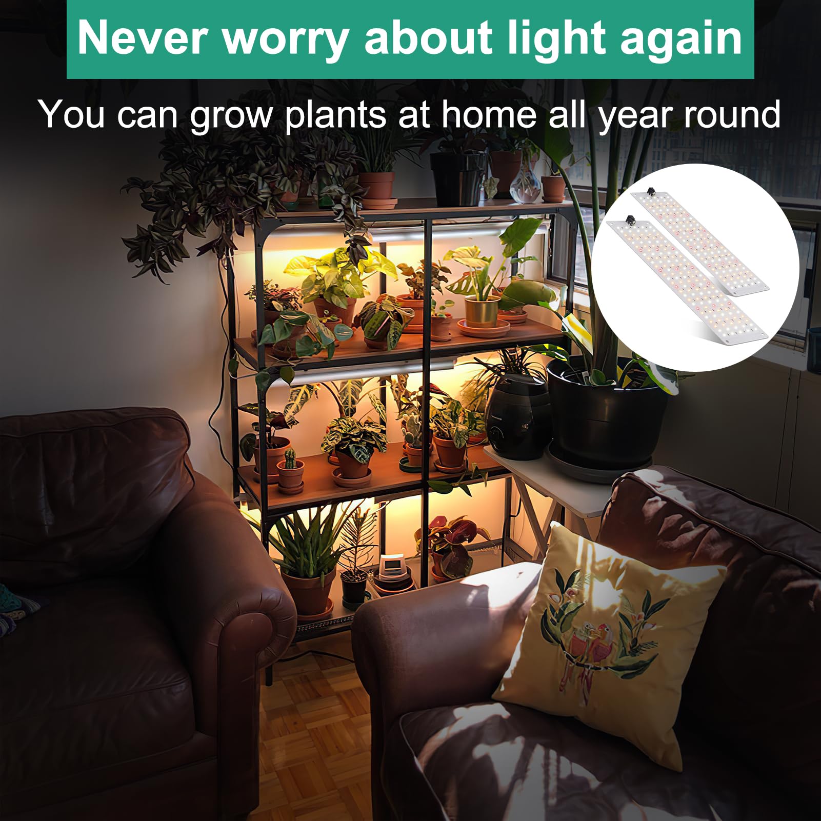 4 piezas Lámpara de Planta, 540 LEDs Luz de Crecimiento de Espectro Completo