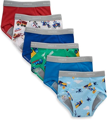 Hanes Boys' Potty Trainer Underwear, Boxer Briefs Available, 6-Pack