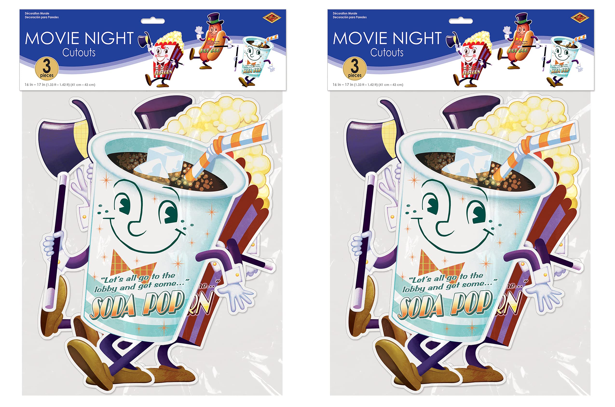 Movie Night Cutouts Pack of 2