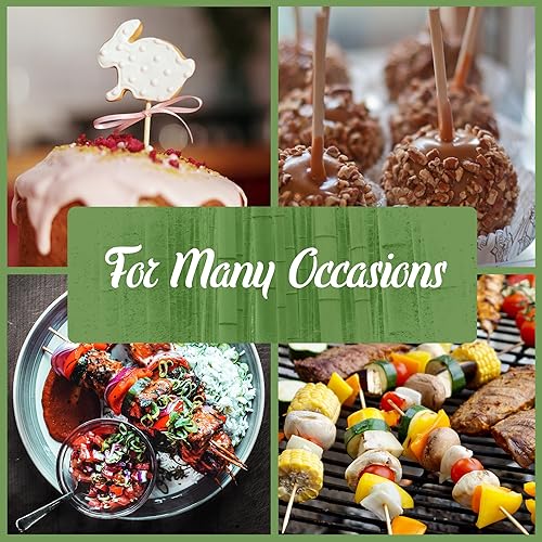 Miniatura 3 de BambooMN - Brochetas de bambú de patata tornado multipropósito de 5 mm - 13.9" (35.3cm) - 100 piezas