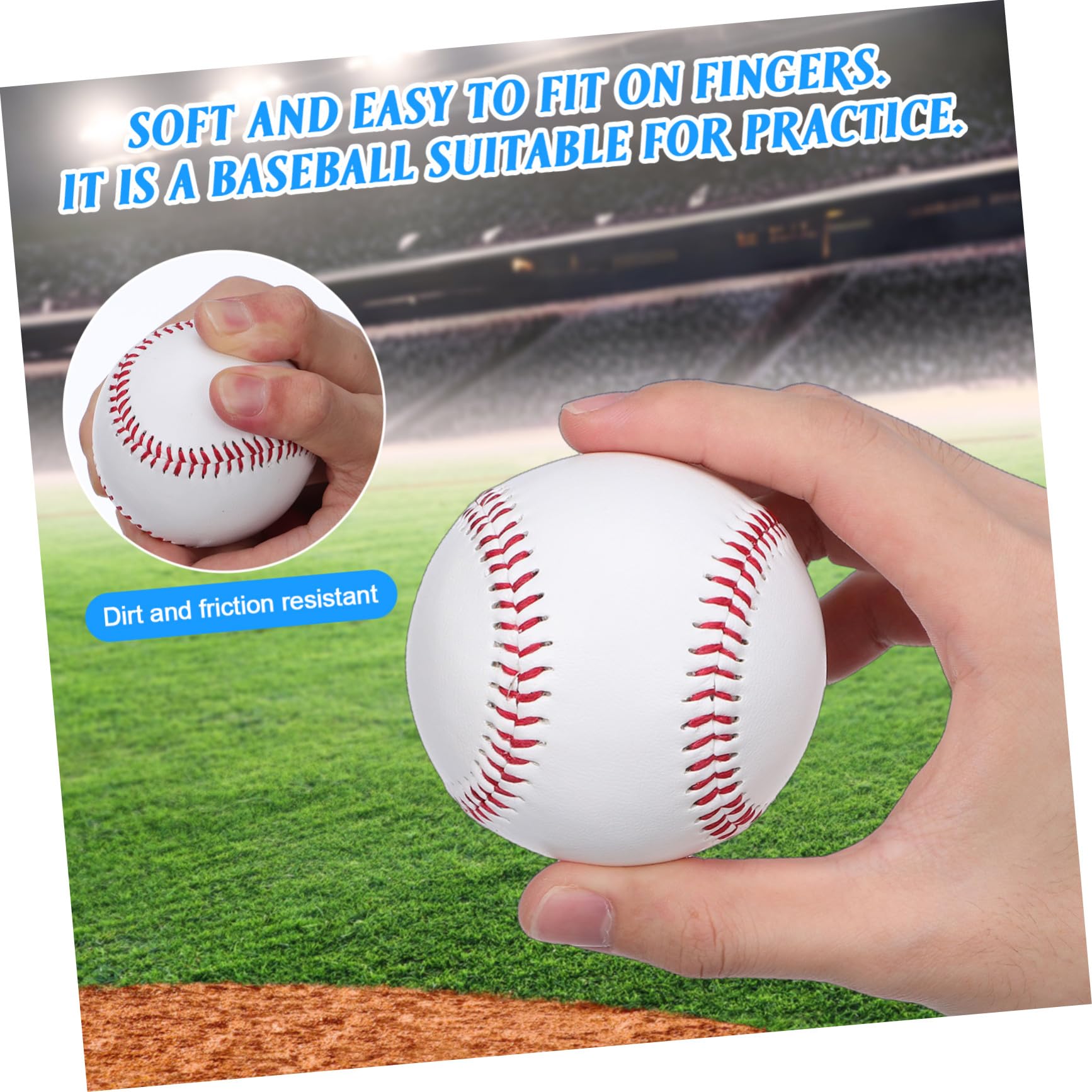 Sosoport 6 Piezas Unidades de de Béisbol para Entrenamiento Alta Elasticidad y Estable Bola de Reemplazo para Bateo y Superficie Antideslizante para Interior y Exterior