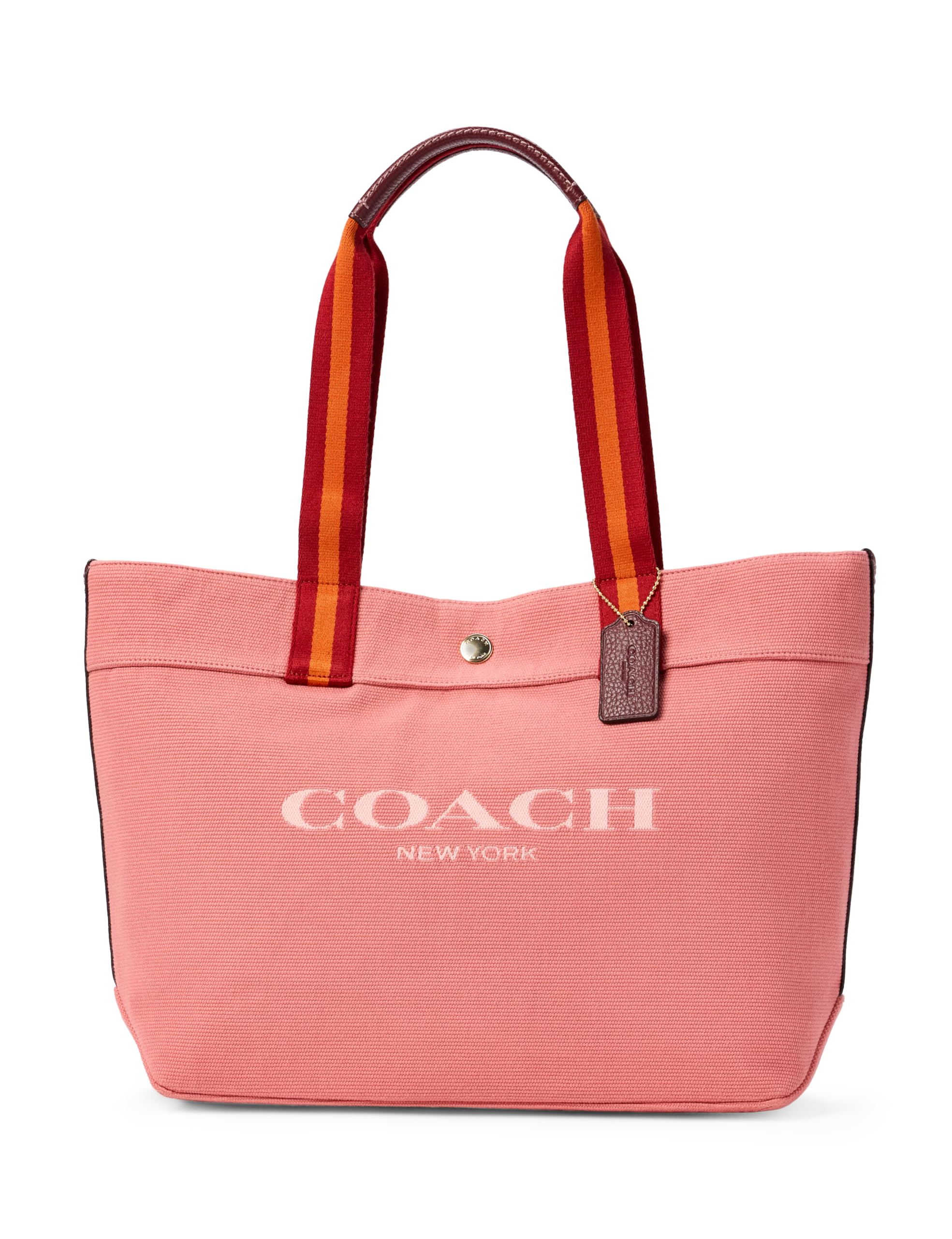 COACH Bolsa de lona, Taffy Multi, Taffy Multi, Large, Black/Red Pink Navy Blue Forest Green Natural Large
