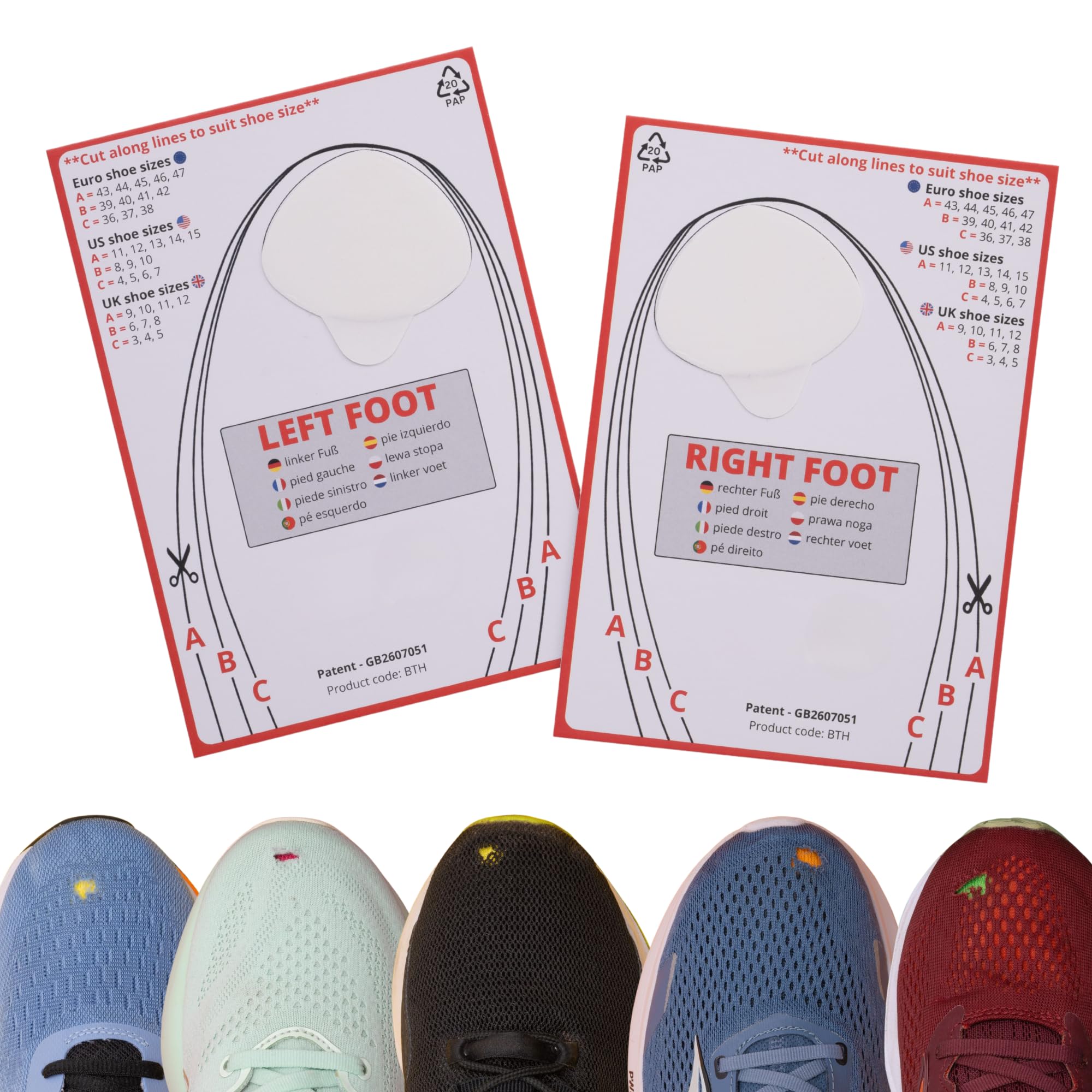 Trainer Armour Big Toe Hole Preventer for Running Shoes and Fabric Footwear. White self-Adhesive Patches with a Clever applicator. Strong and unnoticeable When Fitted. Also for Footwear Repair