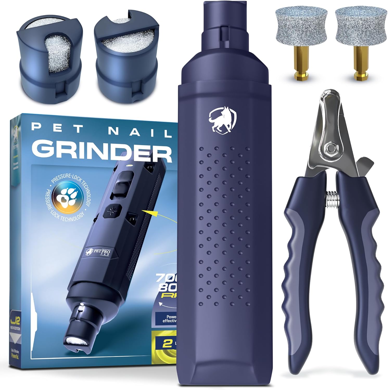 PETPROVED Dog Nail Grinder Quiet Dog Nail File Pet Nail