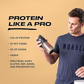 TB12 Plant Based Protein Powder by Tom Brady, 24g of Vegan Pea Protein, Low Sugar, Low Carb, Non-GMO, Meal Replacement, Keto Friendly, Paleo, Sugar Free, Vanilla Flavor (30 Servings/2.12lbs)