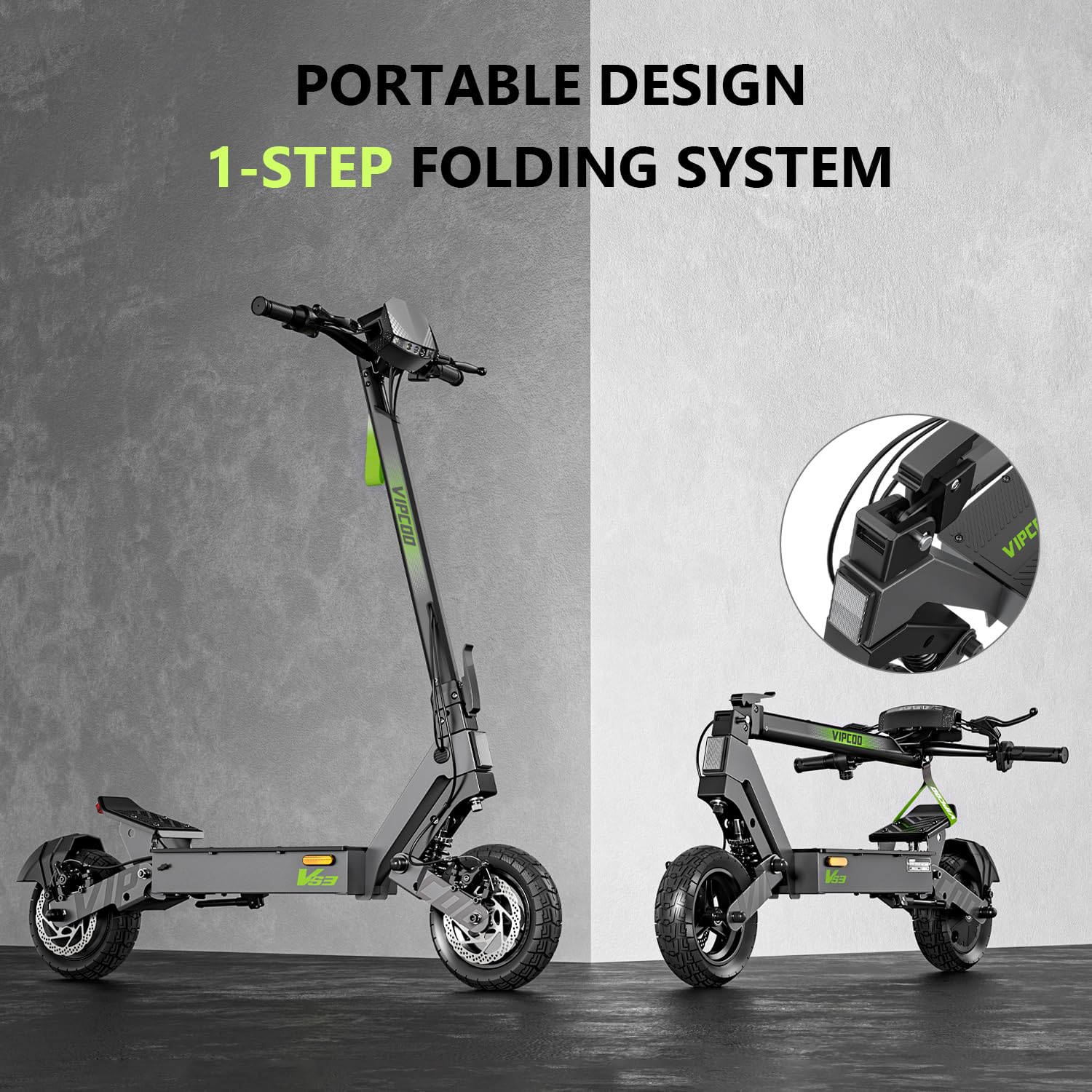 2025 MEGAWHEELS A1C Electric Scooter For Adults - Folding, 15MPH, 20KM Range, APP Control