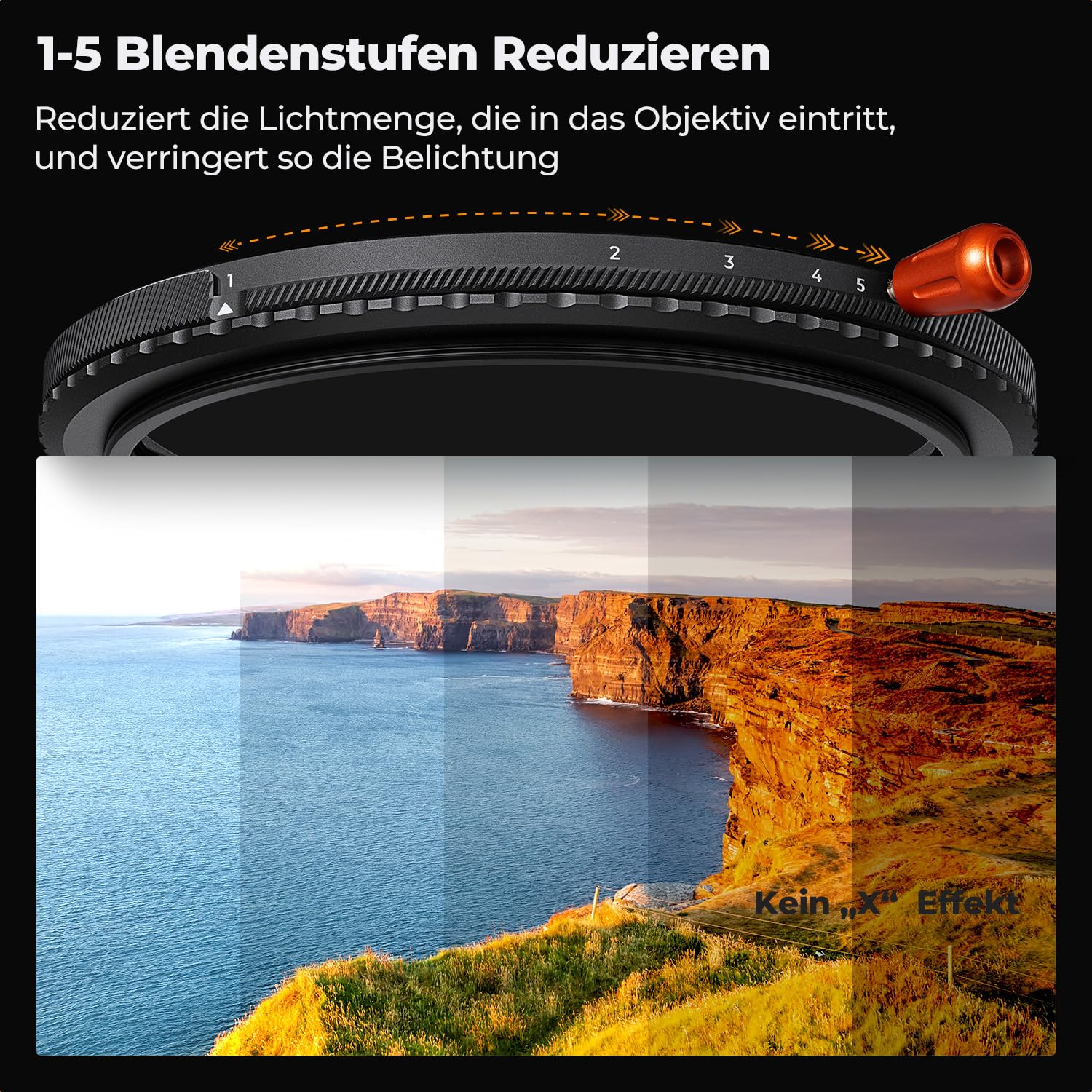 K&F CONCEPT 82mm Variabler ND2-32 (1-5 Blendenstufen)&Polfilter(CPL Filter)& Black Mist 1/4 Filter, 3 IN 1 Multi-Funktionen HD Bild mit Multi Beschichtungen für Videos & Porträts（Nano Xcel）