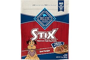 Blue Buffalo Stix Natural Soft-Moist Dog Treats - Beef Recipe for Small Dog Breeds