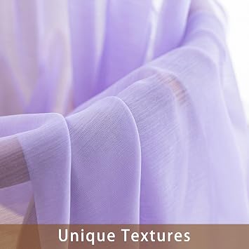 Purple Sheer Curtains 54 Inch Length Rod Pocket