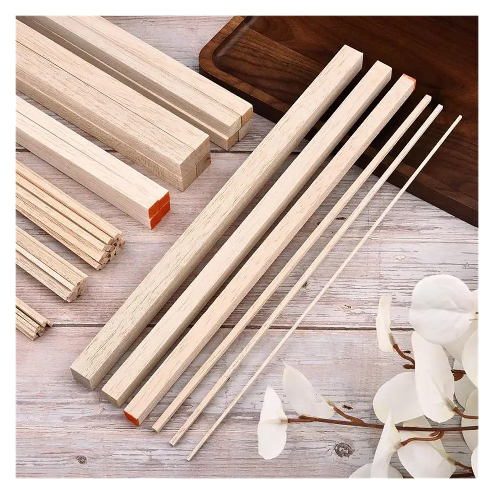 LUFAA Balsa Bois Artisanat Carré Cudgel Modèle | FindTheDeal