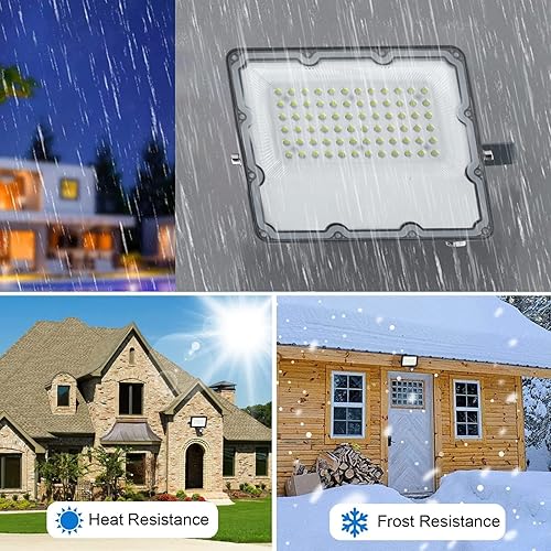 Miniatura 10 de Indmird 60W Led Outdoor Flood Light, Exterior Flood Lights, Plug in Flood Light, for Yard, Playground, Stadium, Lawn,Garden, Garages,Basketball Court