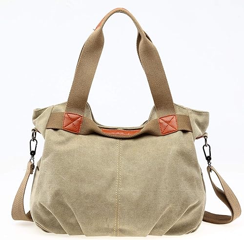 Miniatura 6 de Chikencall - Bolso de lona para mujer, estilo vintage, estilo hobo, bolso de hombro Vintage, Canvas, Daily
