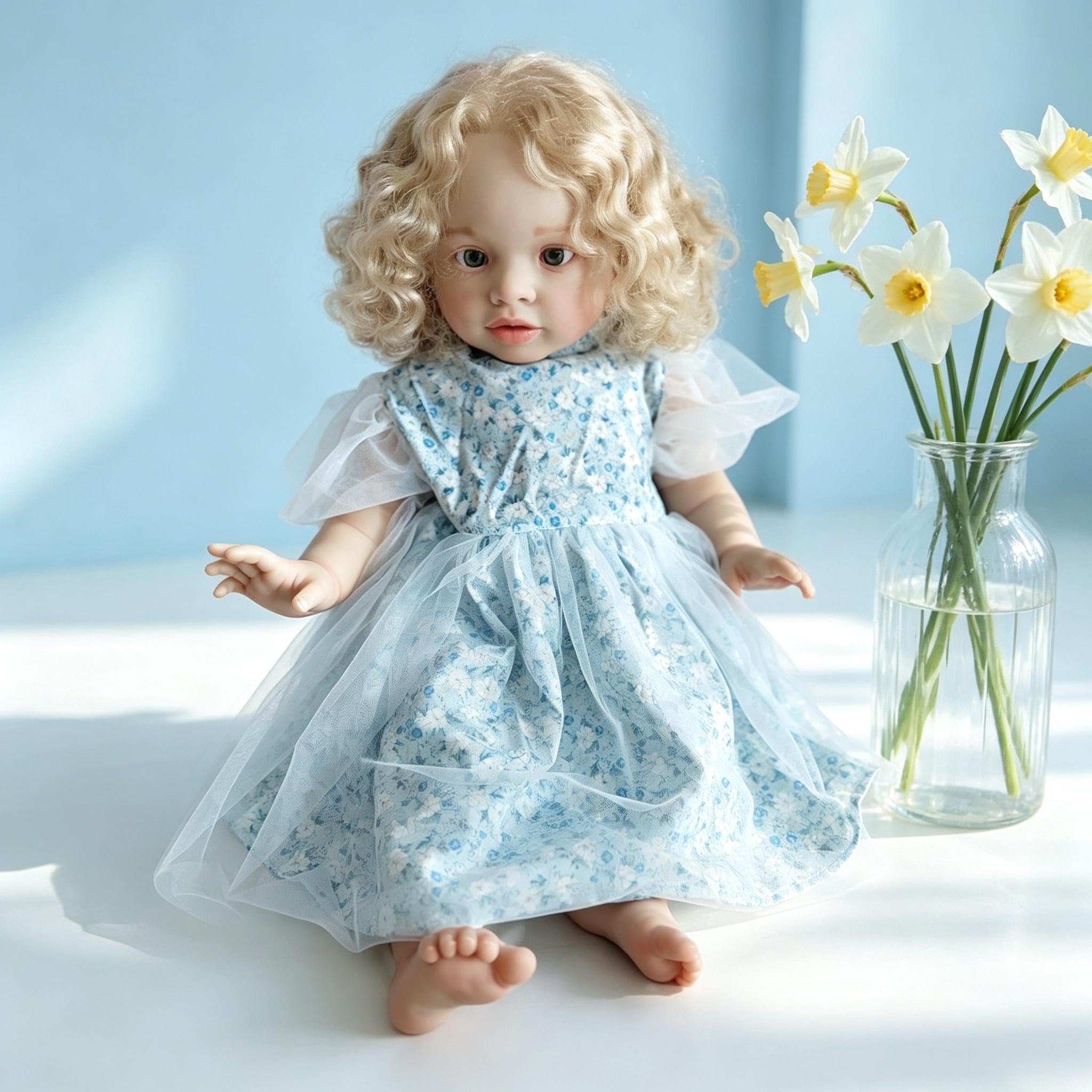 RXDOLL 66 cm prawdziwe życie Reborn małe lalki duży rozmiar realistyczne lalki Reborn Baby Dolls blond włosy dziewczyna miękkie winylowe kończyny tkanina ciało ważona realistyczna lalka bobas zabawka