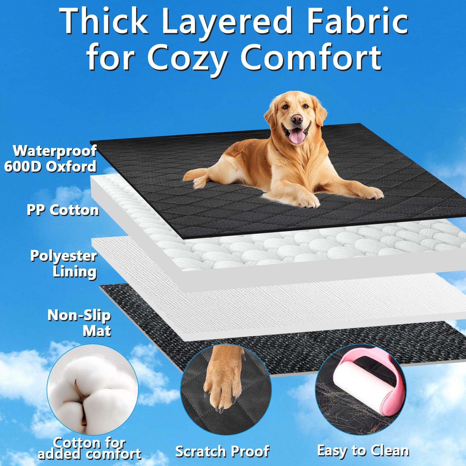 Funda Coche Perro - Cubre Asientos Coche Mascota 4 En 1 - Protector Asiento Trasero Vehículo Mascota - 137×147cm Funda para Mascotas con Ventana y Laterales, Impermeable, Antirayaduras, Para Maletero