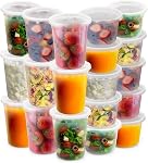 16oz, 32oz Deli Food Containers with Lids, 12 Units, 6 Each Size | Airtight, Leakproof, Freezer and Microwave Safe, Set of 12 Reusable Plastic Containers for Kitchen Storage