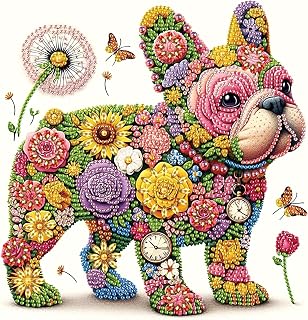 Diamond Painting Kits for Adults Dog, 5D Special Shape Diamond Art Kits for Beginners, Crystal Rhinestones Painting for Home Wall Decoration, 12×12 Inch