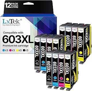 LxTek Printer Cartridges 603 XL 603XL Compatible with Epson 603 XL Multipack for Epson XP 3105 Printer Cartridges for Expression Home XP-3100 XP-3105 XP-4100 XP-4105 XP-2810 XP-2100 Printers (Pack of