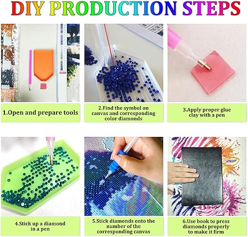 Miniatura 7 de Cross Girl - Kits de pintura de diamantes 5D  Religioso Chic de círculo completo con piedras preciosas para principiantes, para decoración de