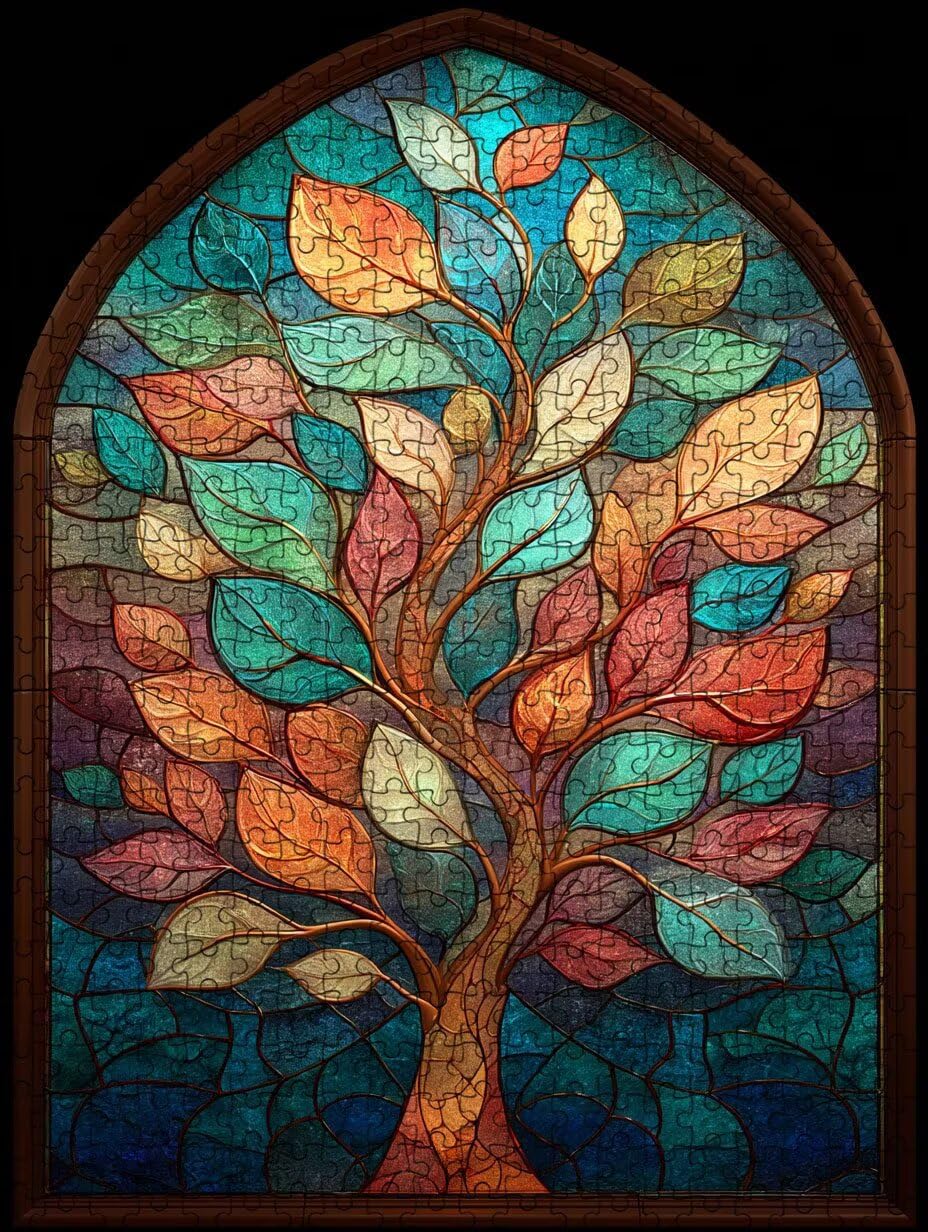 AbstraccióN del áRbol Puzzle 3000 Piezas, Rompecabezas Adultos Puzzle, Desafiante Puzzles de Decoración Juego de, Juego Educativo para Toda la Familia, para Regalo Decoración FNKL7-940
