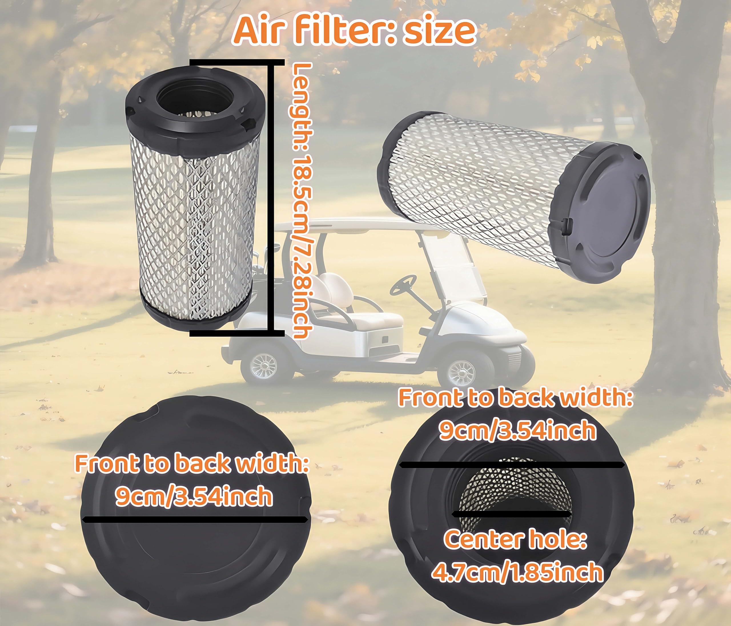 AIR Filter Club CAR for EZGO TXT Workhorse RXV Precedent Gas Golf