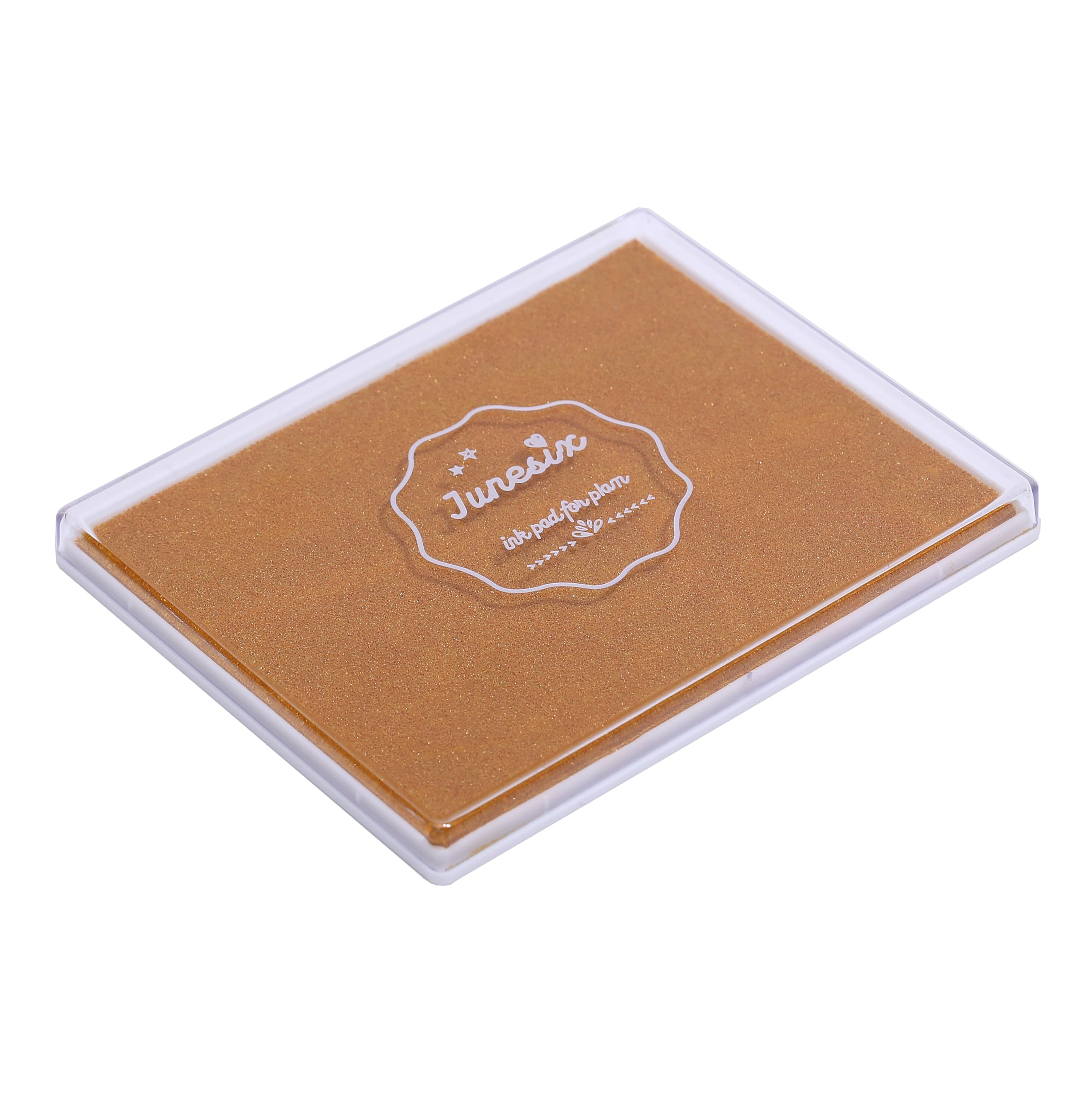 Ink Pad 5 x 4 Inch Craft Large Stamp Pad for Rubber Stamps Finger Painting (Gold) - Image 2