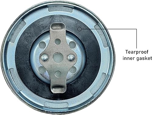 Miniatura 4 de Tapa de ventilación de metal para llenado de aceite hidráulico y combustible para tanque de depósito (solo tapa, bloqueo de bayoneta, cromado, junta