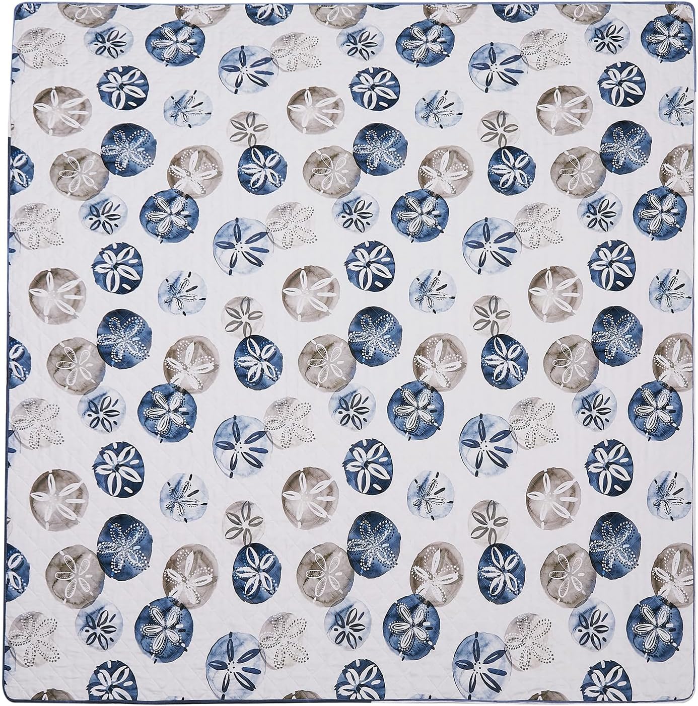 Virah Bella - Full/Queen Rustic Quilt Set with Matching Tote - Cabin Bedding Comforter Set 2 Shams - Polyester Patchwork Microfiber Back, Warm and Comfortable, Lodge Décor - Sand Dollar