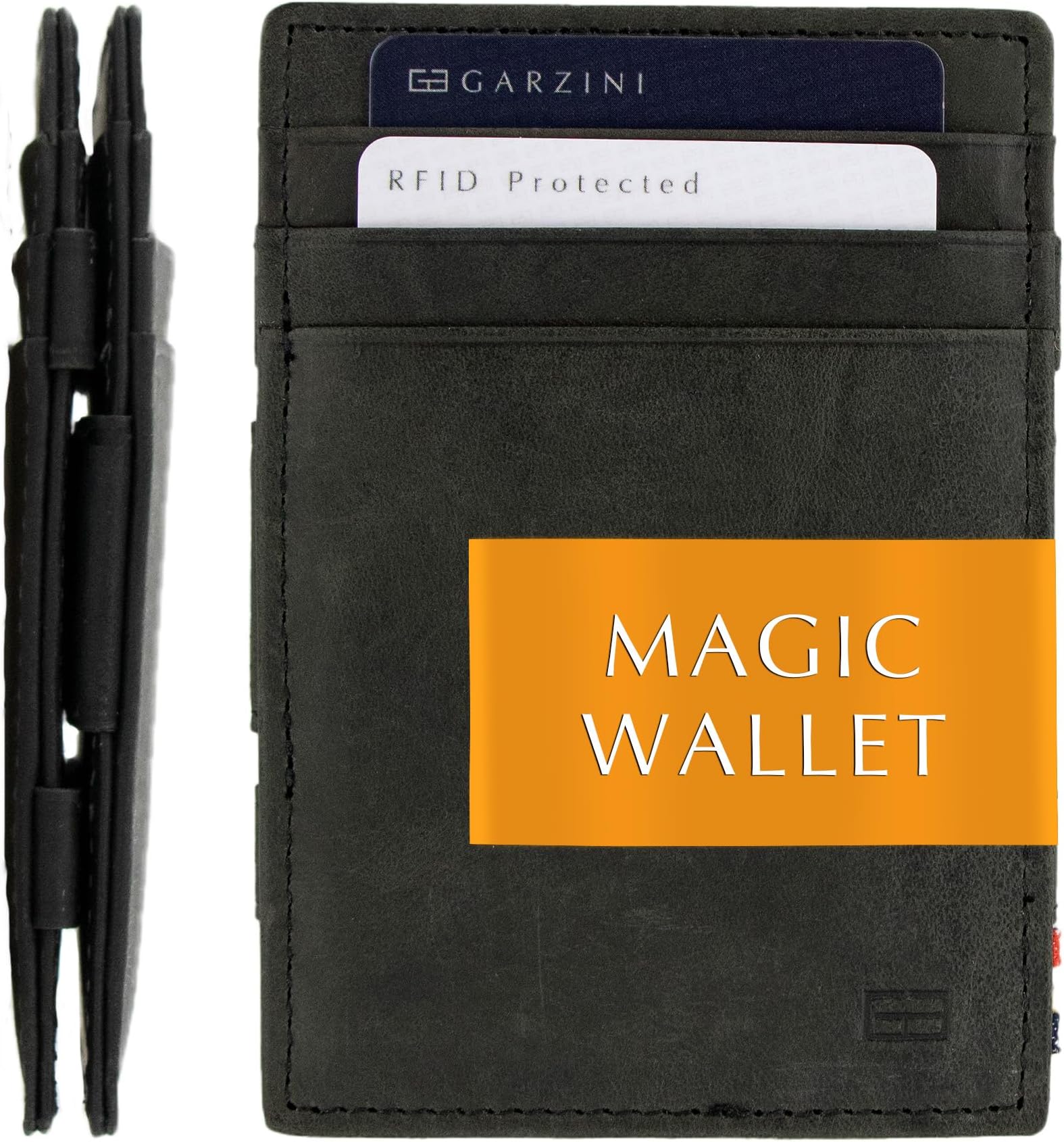 Magic Wallet For Men, Minimalist Wallet with RFID card holder, Leather Wallet for 10 cards