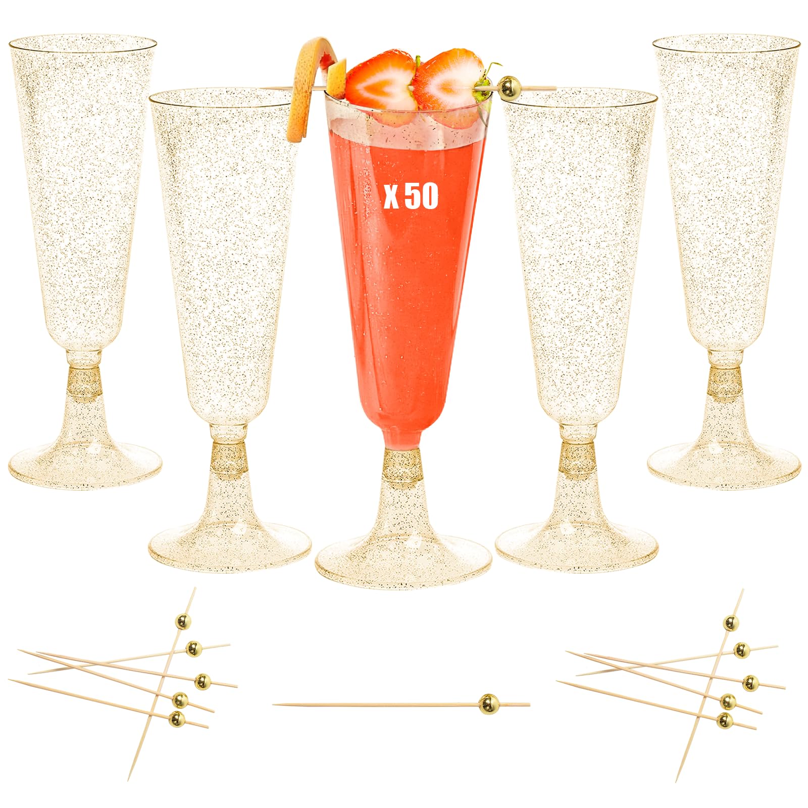 Copas de plástico reutilizables para fiestas y flautas de champán 150ml 1