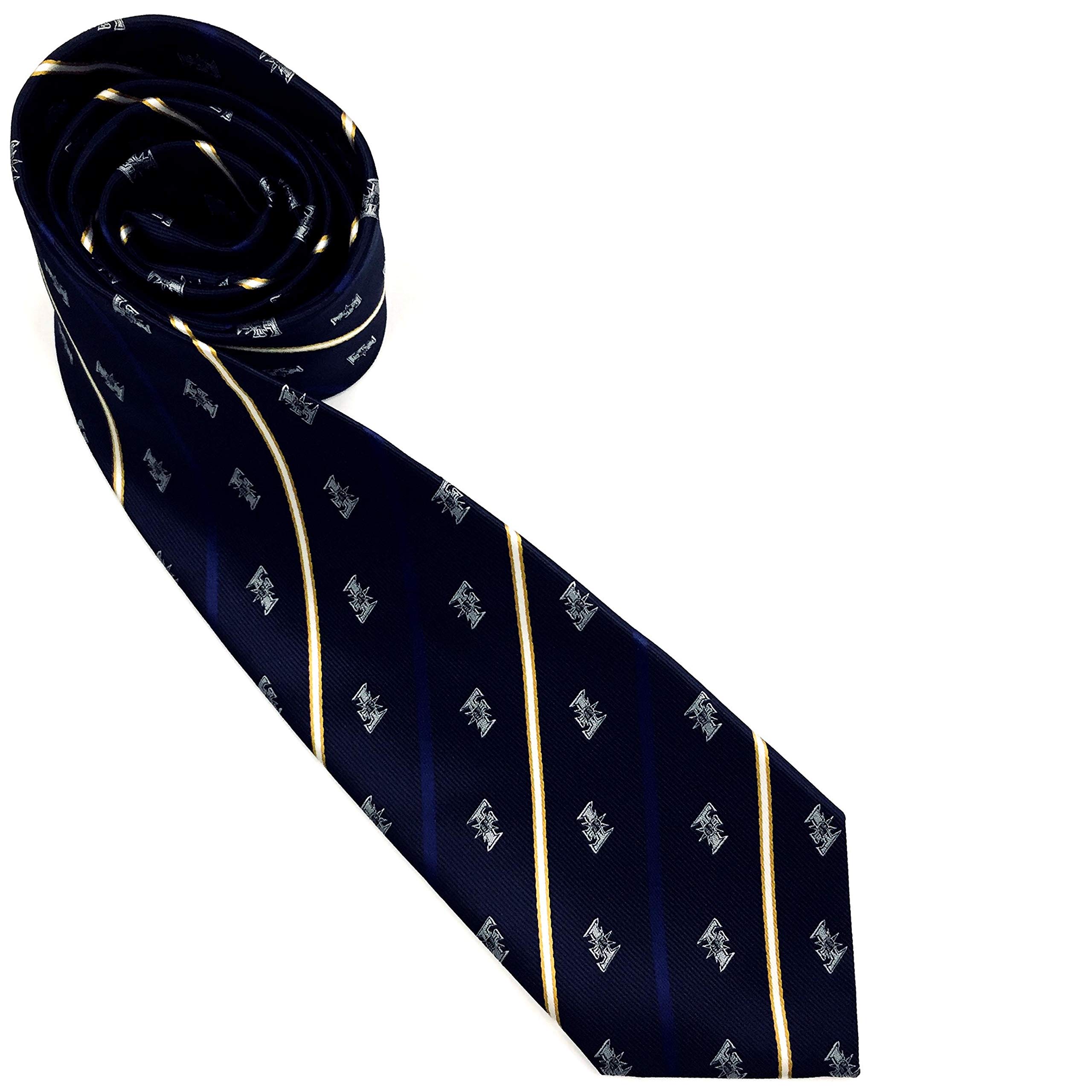 [Fighters] 北海道日本ハムファイターズ グッズ ネクタイ (ゴールドネイビーブルーストライプ291)