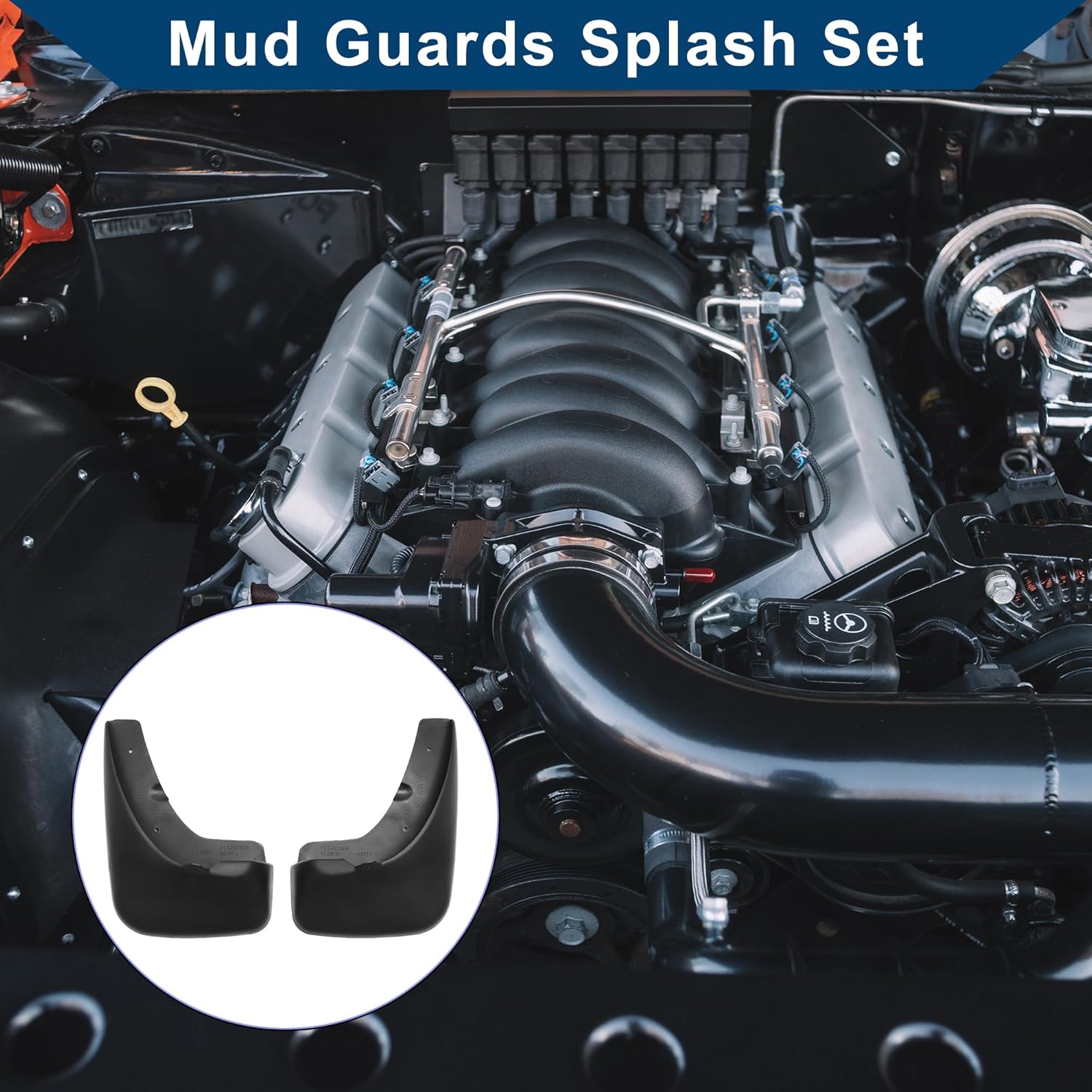 Mud Flaps Splash Guards W/Mount Accessories for Chrysler PT Cruiser 2006-2009 Front and Rear Mud Guards 1 Set