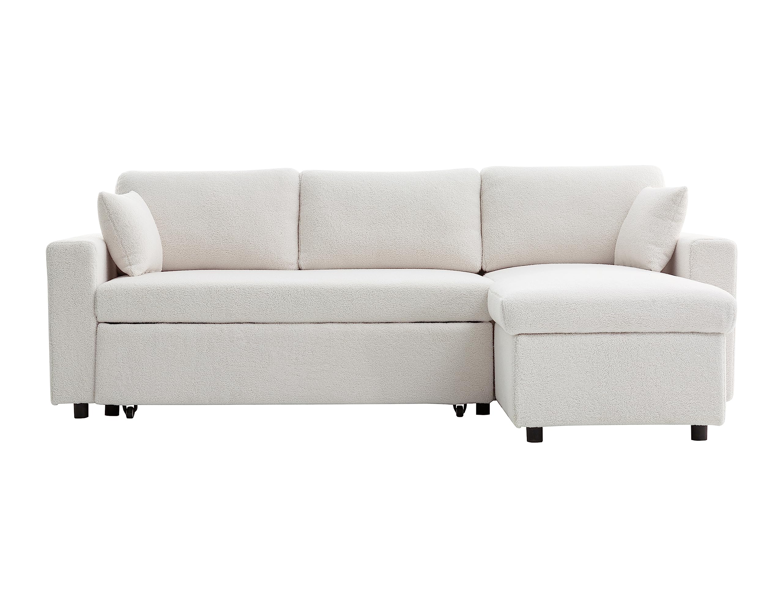 LOUNGITUDE - Canapé d'angle convertible Bouclettes