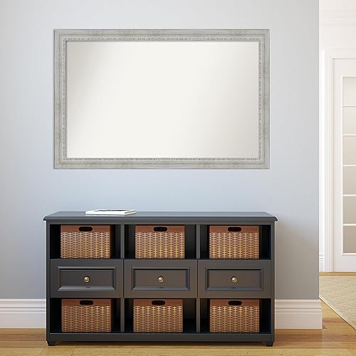 Miniatura 5 de Amanti Art Espejo personalizado, espejo de baño rústico lavado, espejo de pared o espejo de tocador de baño sobre el fregadero (31.5 x 48.5