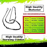 Vista 7 de KESHES Dacron Bow String Replacement for Archery Recurve Traditional & Longbow Bows Bowstring - Sizes 12, 14, 16 Strands - Length Sizes 44-70