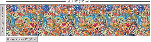 Miniatura 177 de Lunarable - Tela para amantes de perros de The Yard, patrón divertido de animales de dibujos animados en posiciones caprichosas estirando y Beige y