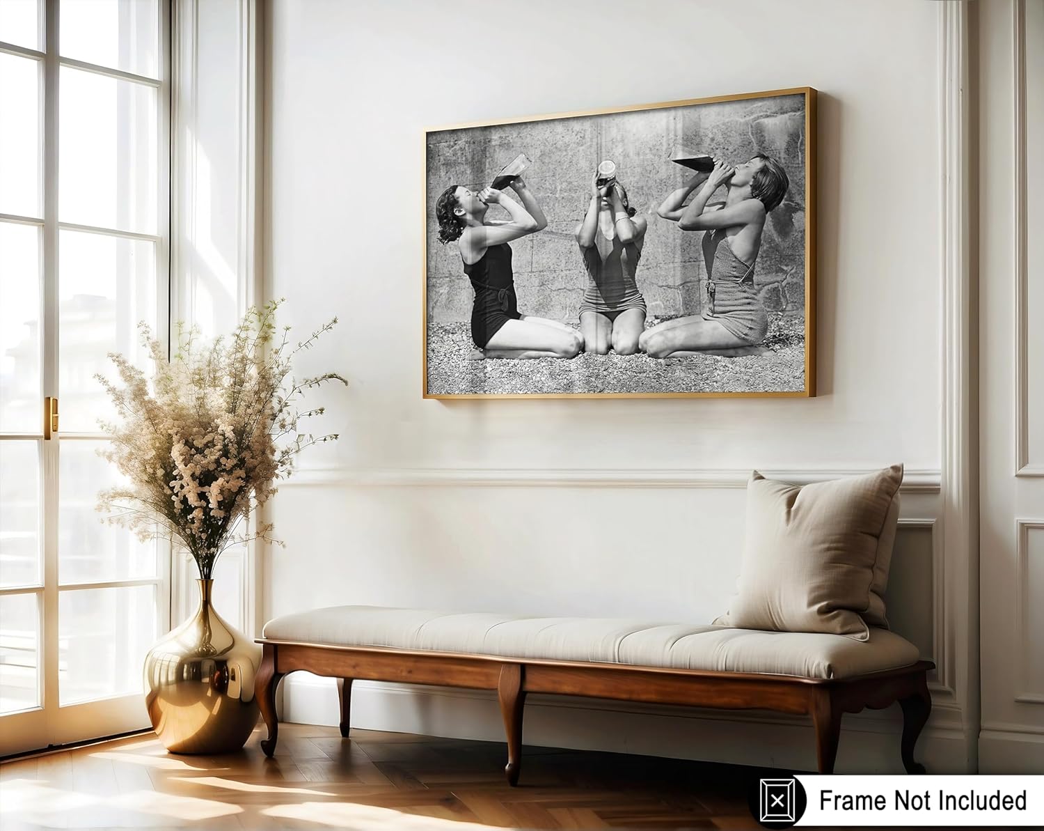 Poster Master Vintage Drinking Alcohol Poster - Retro Women Drinking Print - Photography Art - Swimsuit Art - Fun Gift for Her, Bartender - Decor for Bar, Kitchen, Restaurant - 16x20 UNFRAMED Wall Art