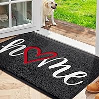 StepLively Non-Slip Door Mat 30x17.5 Black - Heavy Duty Low Profile Welcome Mat for Indoor Outdoor Home Entrance Patio Yard