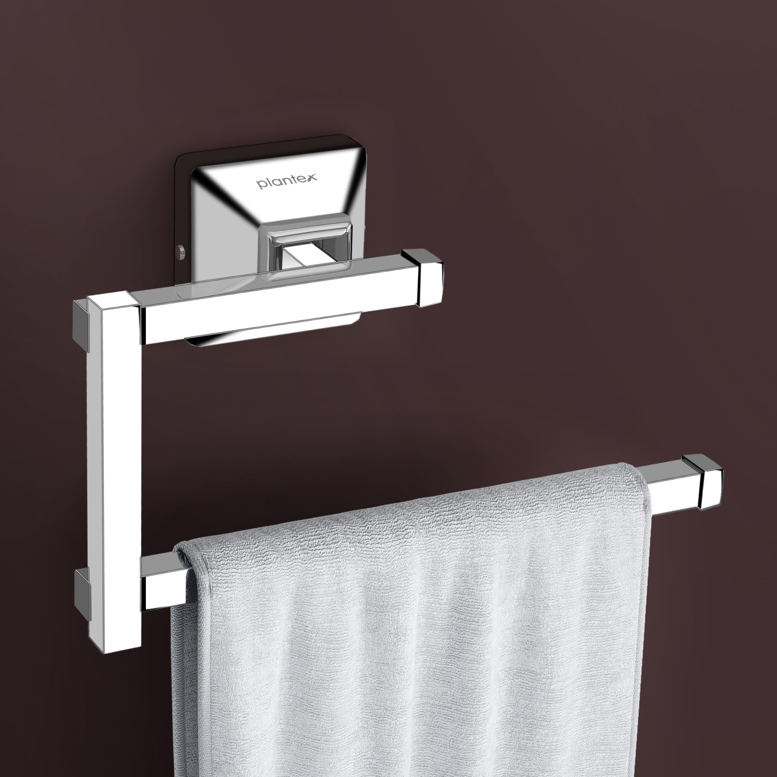 Plantex 304 Grade Stainless Steel Hand Towel Hanger for Washbasin/Towel Holder for Kitchen/Napkin Holder/Bathroom Accessories - Squaro (Chrome)
