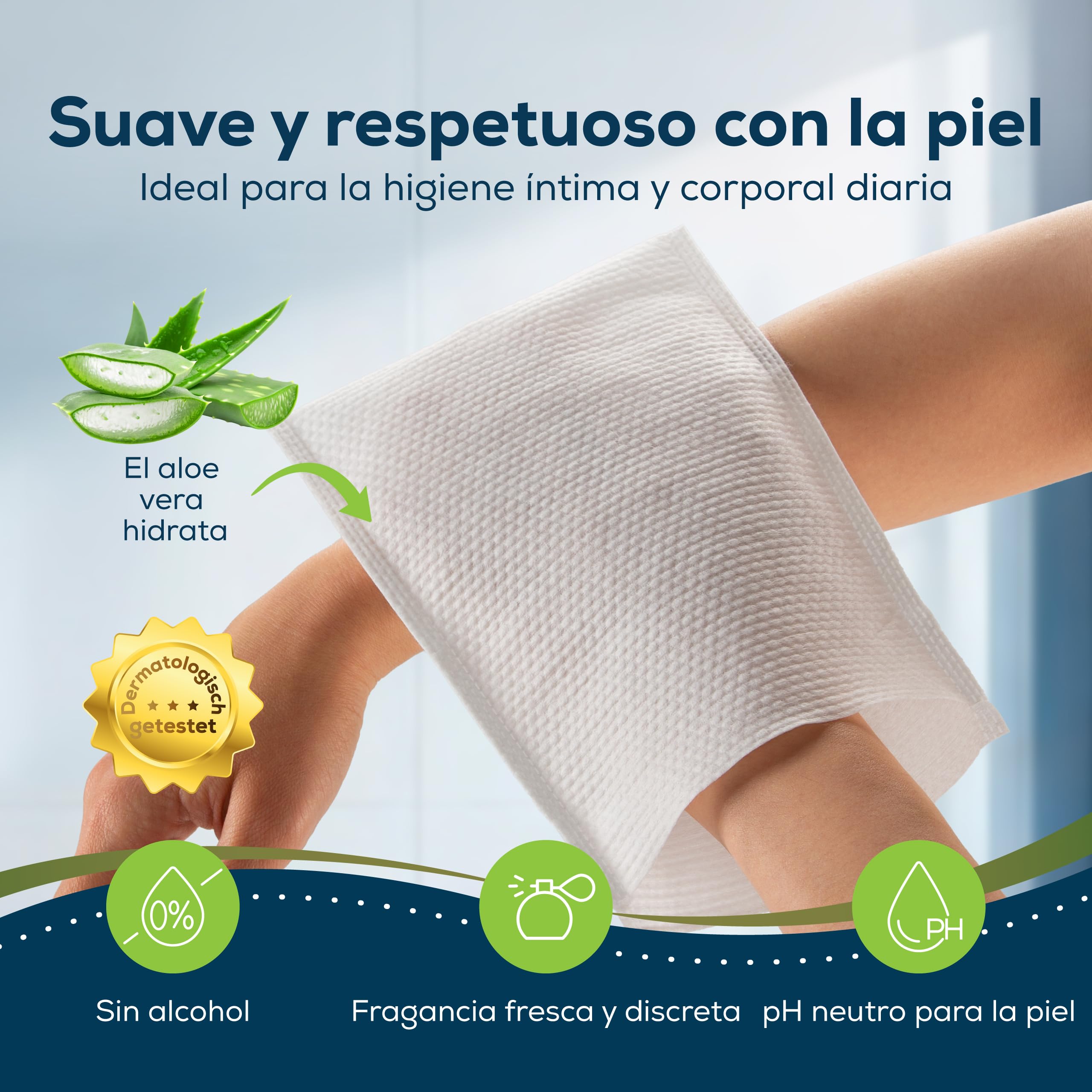 Sensalou Toallitas Lavables Húmedas Desechables para Adultos – 192 Unidades – Guantes De Higiene para Cuidado Profesional Y Domiciliario – Limpieza Corporal Sin Aclarado para Personas Dependientes