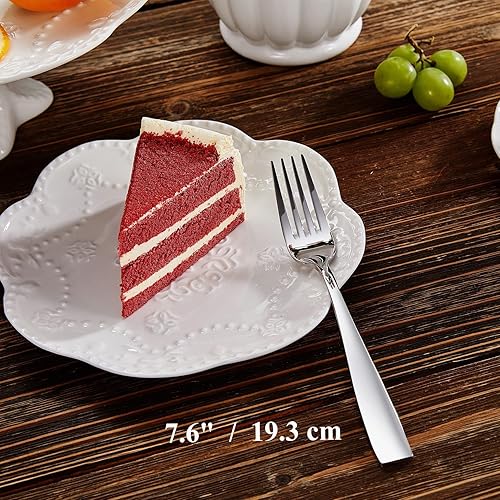 Miniatura 2 de KEAWELL Louis - Juego de 4 tenedores de ensalada prémium de acero inoxidable 1810, juego de 4 tenedores finos con borde cuadrado, apto para