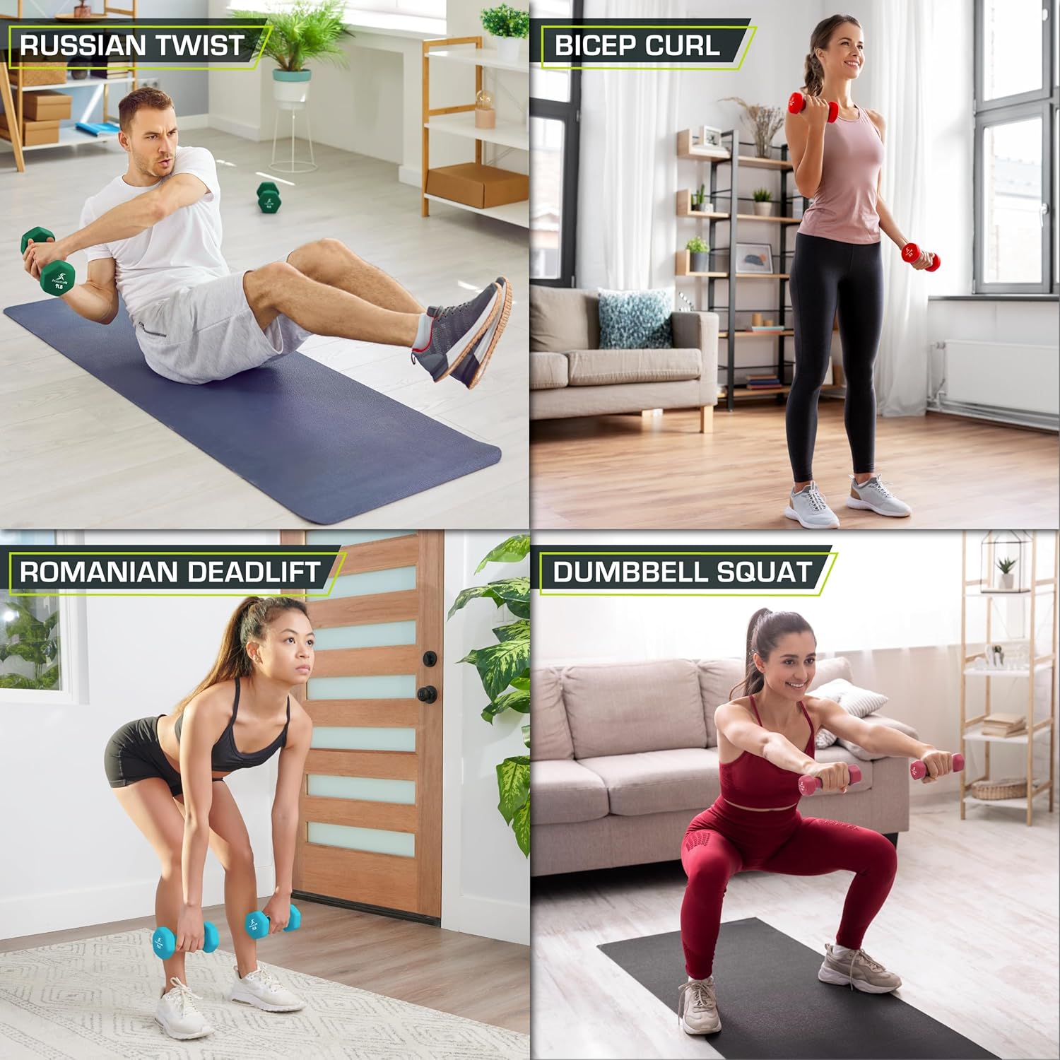 ProsourceFit Neoprene Dumbbell Coated for Non-Slip Grip