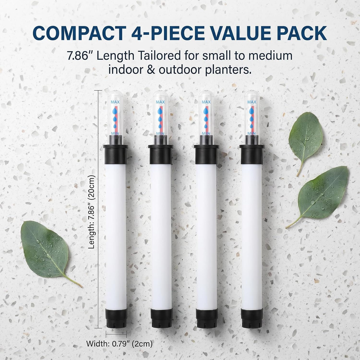 Veemoon Water Level Indicator for Planter, 4pcs Flower Pot Water Meter Plant Watering Indicator Sticks Planter Water Gauge Potted Plant Shortage Reminder for Prevent Root Rot Gardening Tools image 2