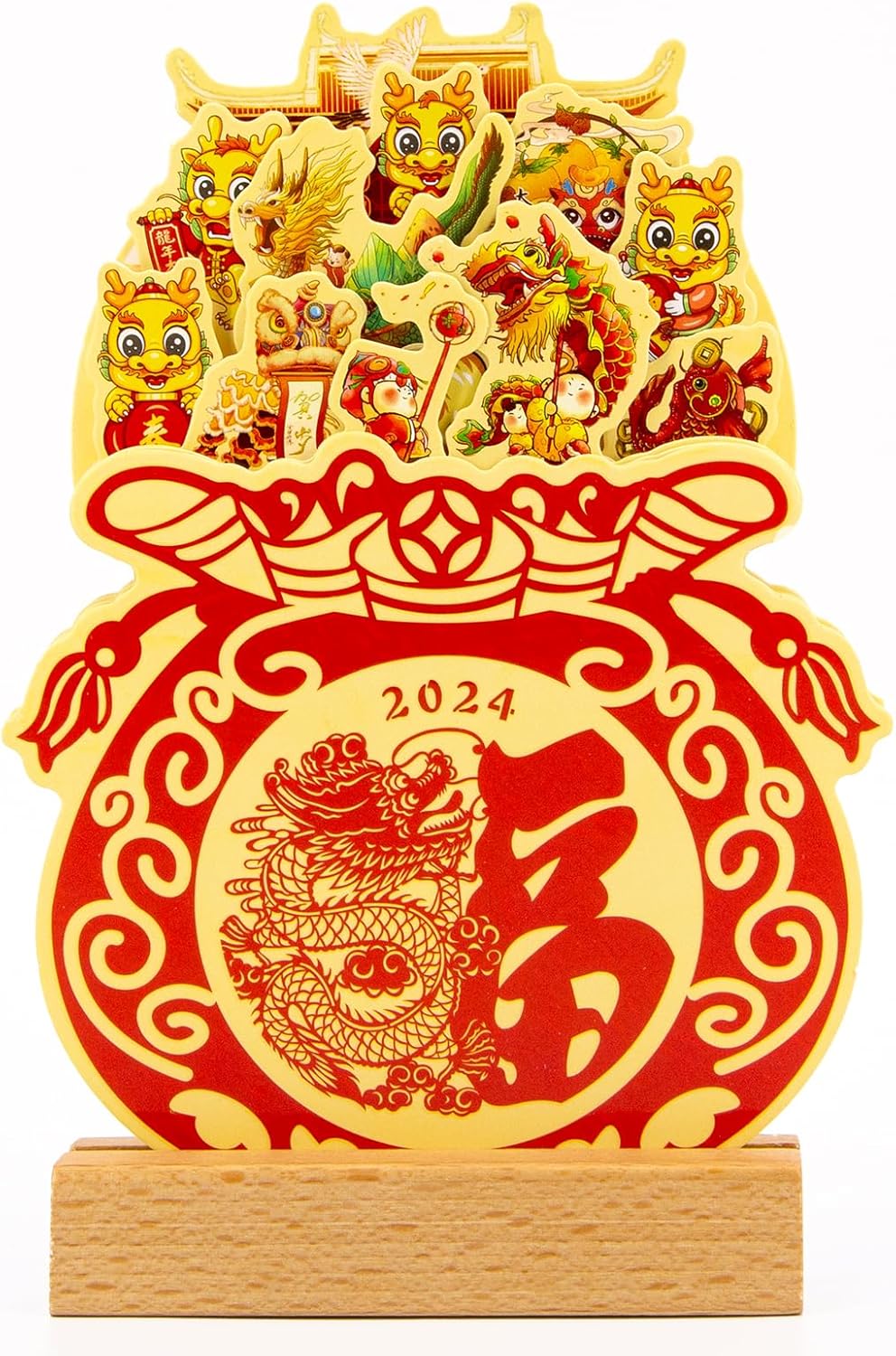 2024 Wooden Desk Calendar Chinese New Year Calendar The Year Of 2024-wooden-desk-calendar-chinese-new-year-calendar-the-year-of