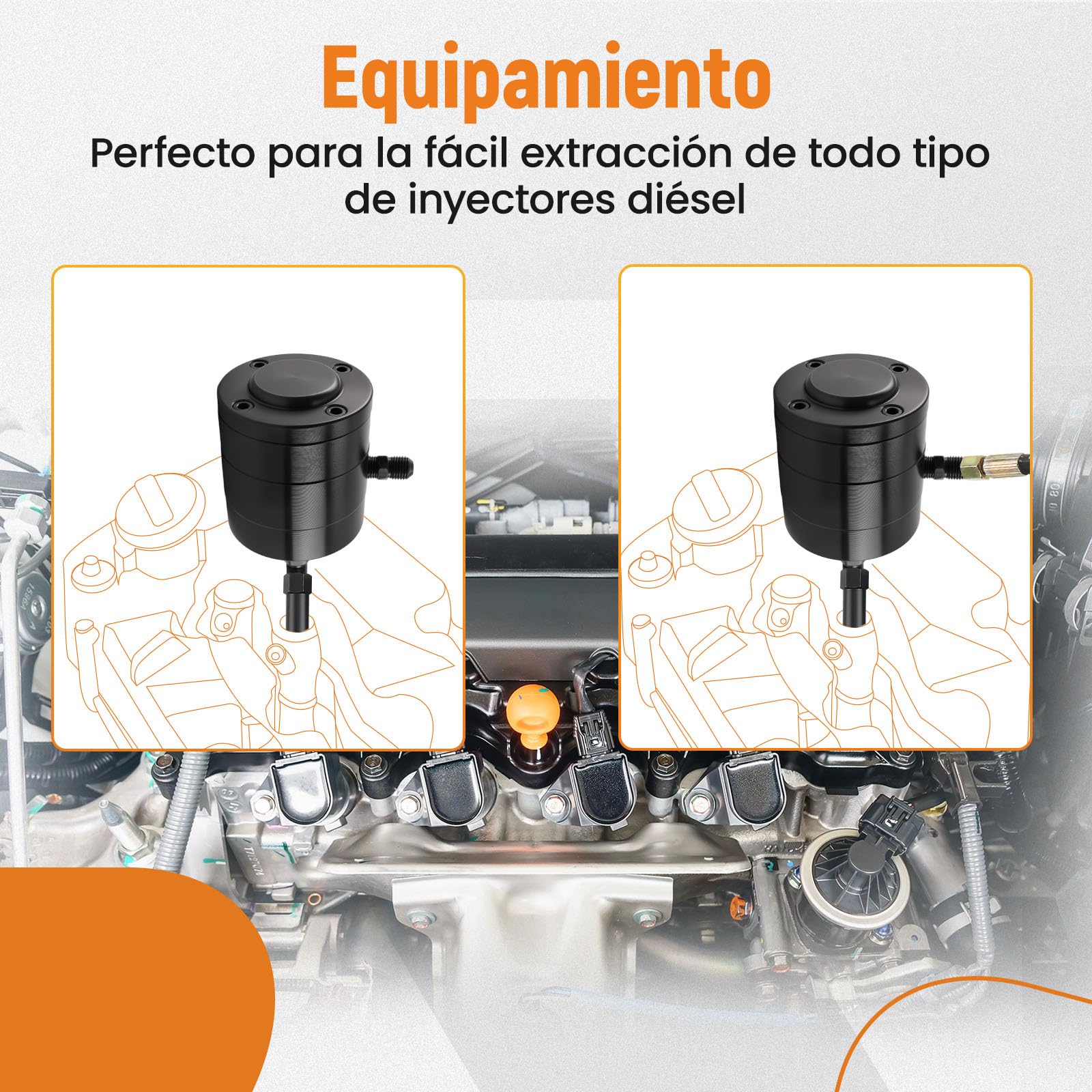 maXpeedingrods Herramienta de extracción de inyectores diésel | inyectores de aire comprimido neumáticos, extractores de inyectores, extractor de inyectores, 19 adaptadores