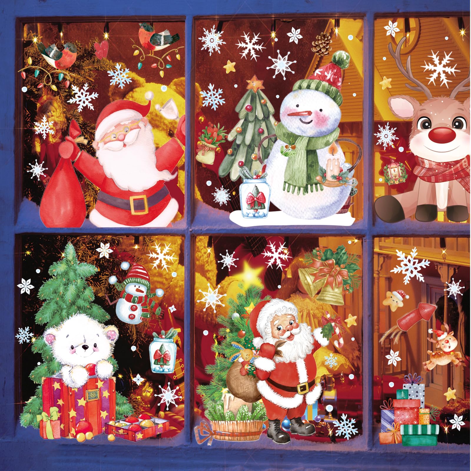 Decorazioni Finestre Natale Riutilizzabili